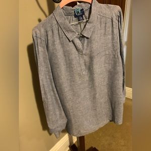 Jones & Co 2x Linen Tunic Style Shirt